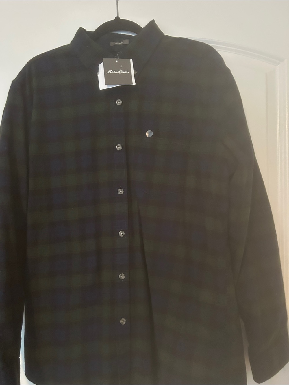 Eddie Bauer Flannel Plaid Button-Down Shirt NWT